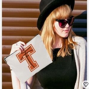 Stylish White and Orange Makeup Organizer